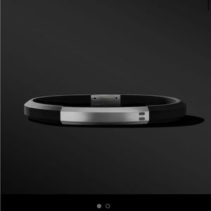 STREAMLINE® ID BLACK RUBBER BRACELET WITH STERLING SILVER